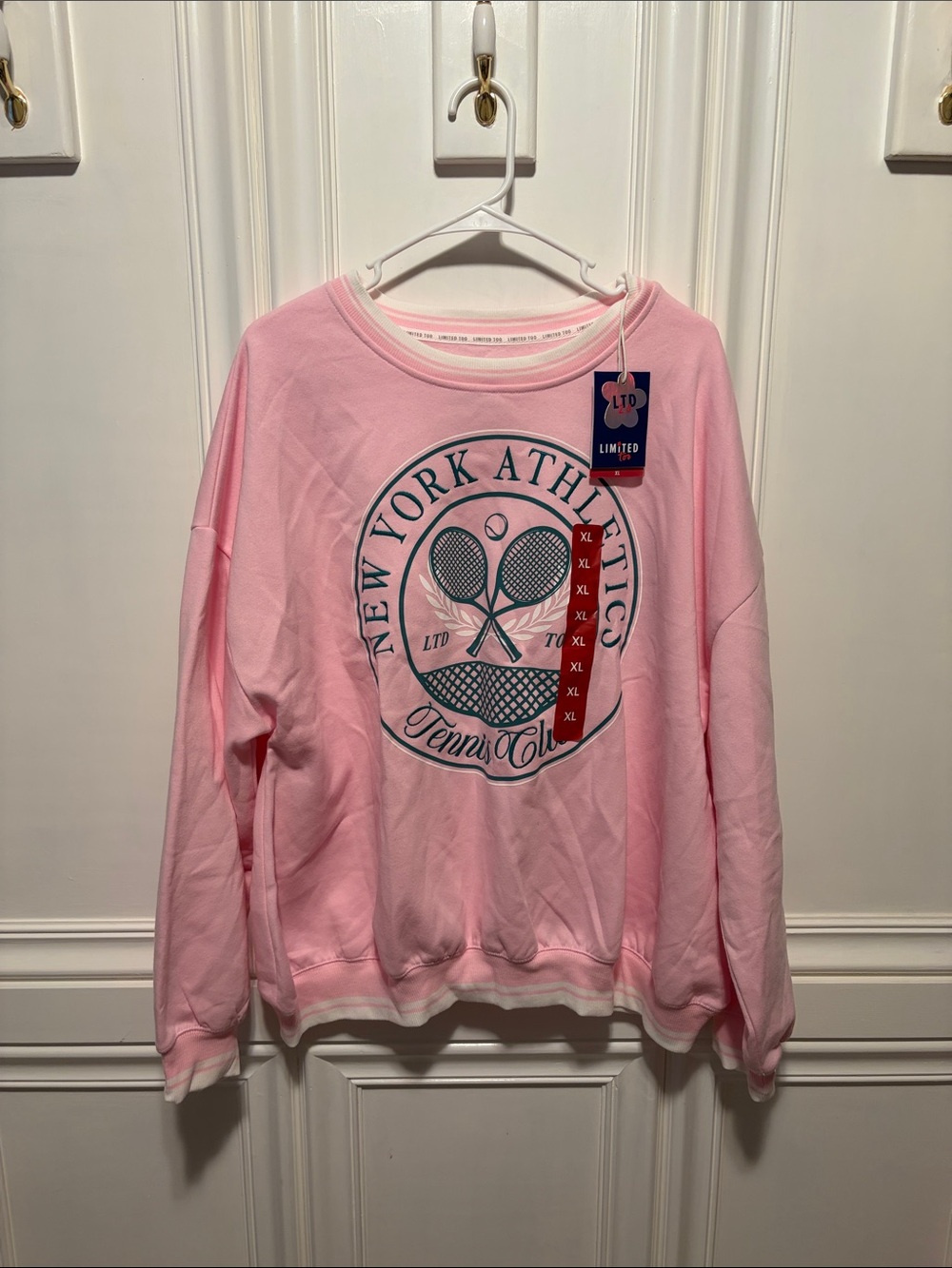 Limited Too Pink New York Athletic Tennis Club Sweatshirt